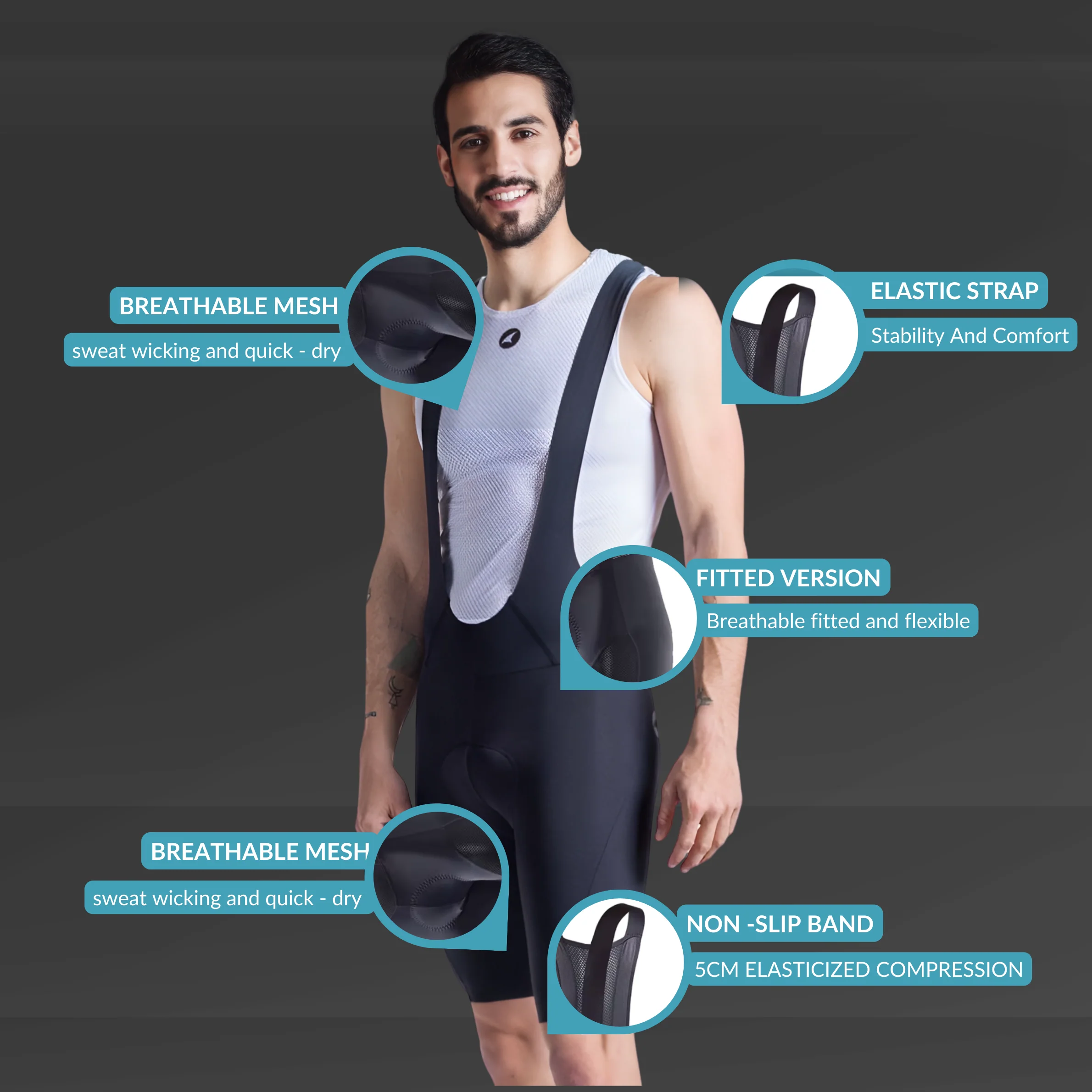 Rippl™ Cycling Bib Shorts - Image 2